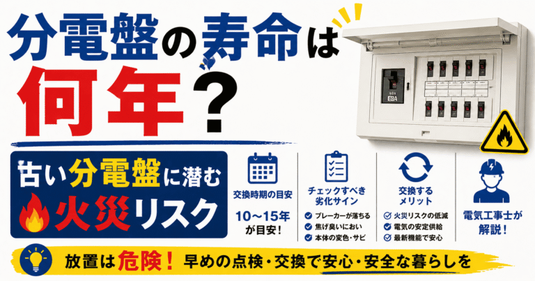 分電盤の寿命は何年？古い分電盤に潜む火災リスクと交換時期｜電気工事士が解説