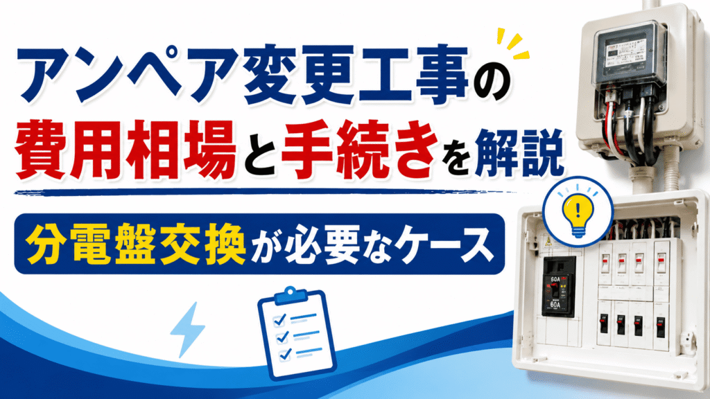 アンペア変更工事の費用相場と分電盤交換の解説｜漏電、ブレーカー、換気扇修理119番