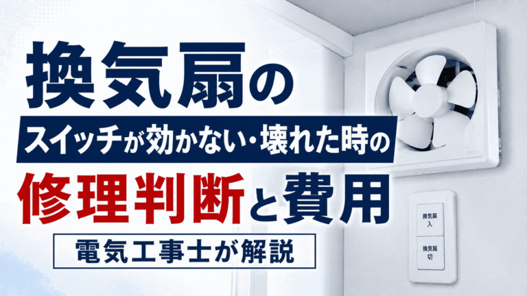換気扇のスイッチが効かない・壊れた時の修理判断と費用｜電気工事士が解説