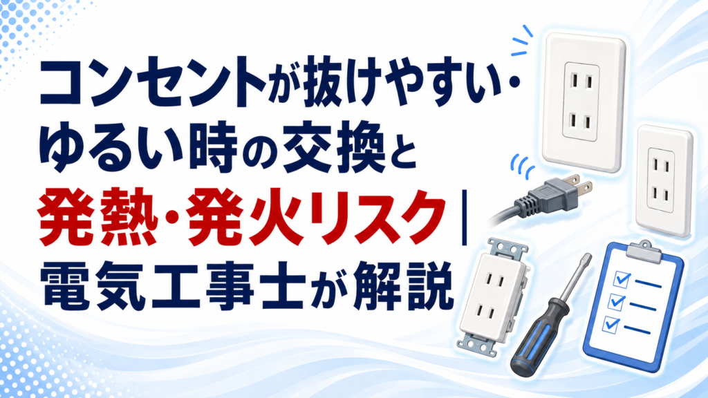 コンセントが抜けやすい・ゆるい時の交換と発熱・発火リスク