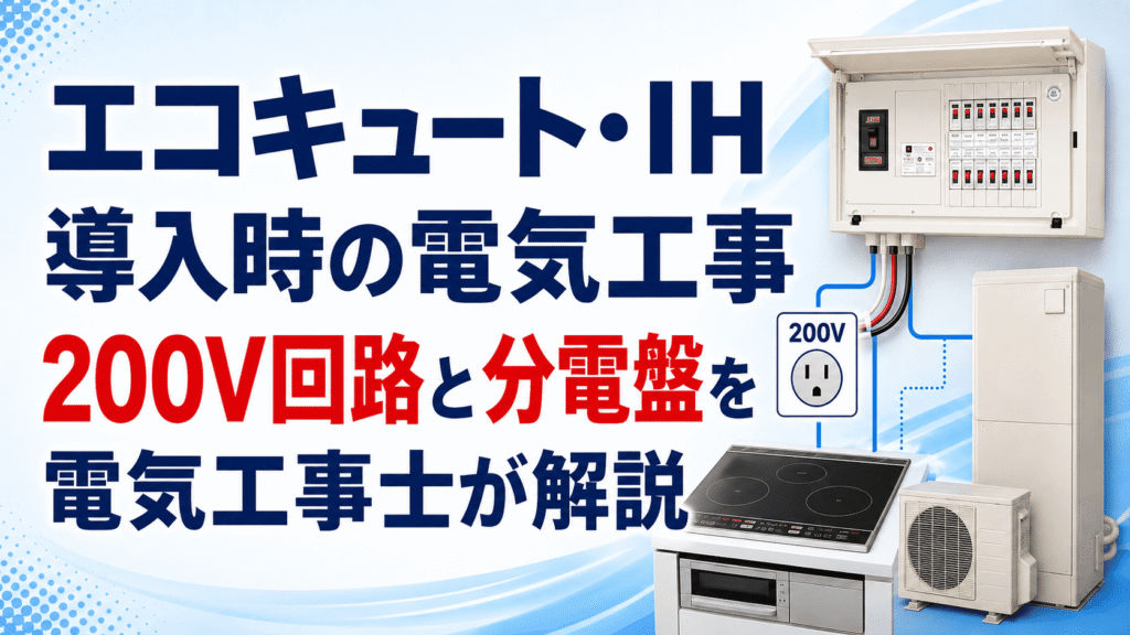 エコキュート・IH導入時に必要な200Vの電気工事と分電盤｜漏電、ブレーカー、換気扇修理119番