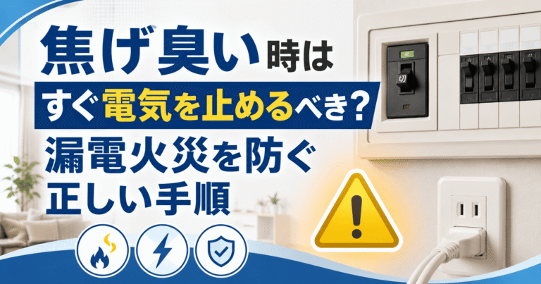 焦げ臭い時はすぐ電気を止めるべき？漏電火災を防ぐ正しい手順