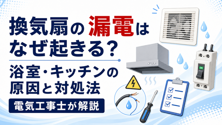 換気扇の漏電はなぜ起きる？浴室・キッチンの原因と対処法を電気工事士が解説