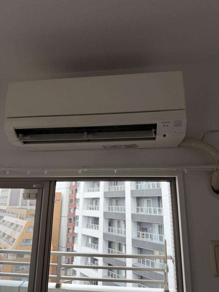 福岡市中央区港 漏電調査を行ったエアコン室内機